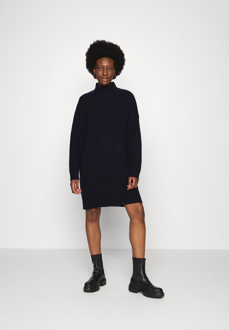 Whistles FUNNEL NECK DRESS Jumper dress navy/dark blue Zalando.de