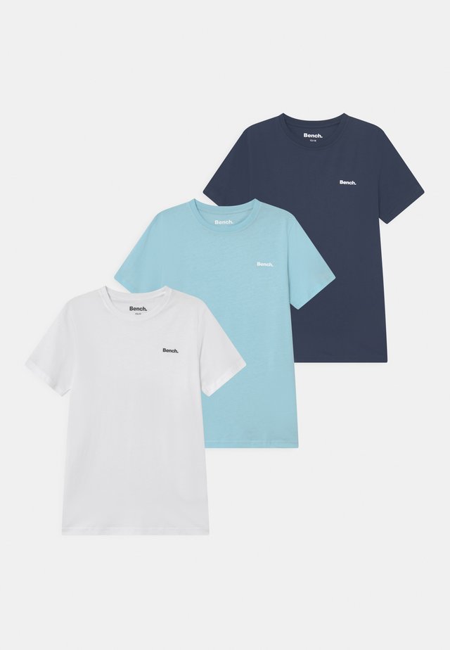 MAYCROSS 3 PACK - T-shirt - bas - white/navy/sky