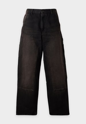 Carhartt WIP, BRANDON DOUBLE KNEE PANT  - Jeans Relaxed Fit - black tobacco used wash