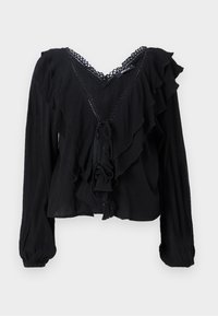 FRILL TIE - Camicetta - black