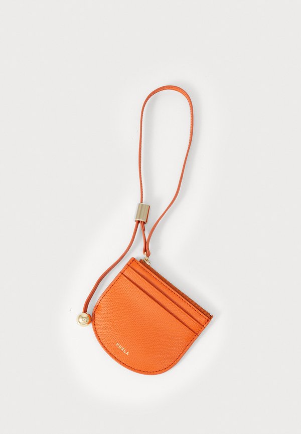 LAURA ROUND CARD CASE STRAP - Wallet - orange