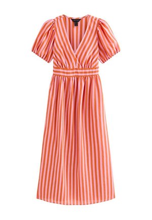 New Look, STRIPED V-NECK MIDI DRESS - Maxi-jurk - pink pattern