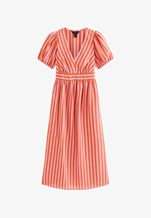 New Look, STRIPED V-NECK MIDI DRESS - Maxi-jurk - pink pattern
