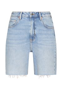 BERMUDA HIGH RISE - Jeansshort - blau