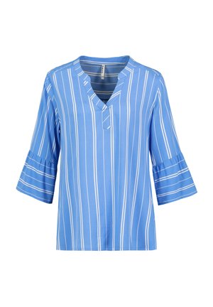 GEMUSTERTE BOHO MIT TROMPETENÄRMELN - Bluse - blau