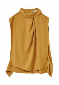 Reiss REGULAR FIT - SIMONE DRAPE-NECK SHELL - Toppi - yellow