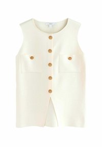 Strukirani kaput - white ecru