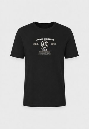 Armani Exchange, REGULAR - Μπλουζάκι με στάμπα - black