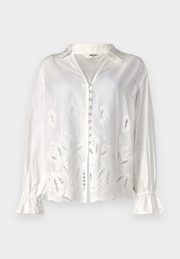 OBJEDITH - Button-down blouse - cloud dancer4