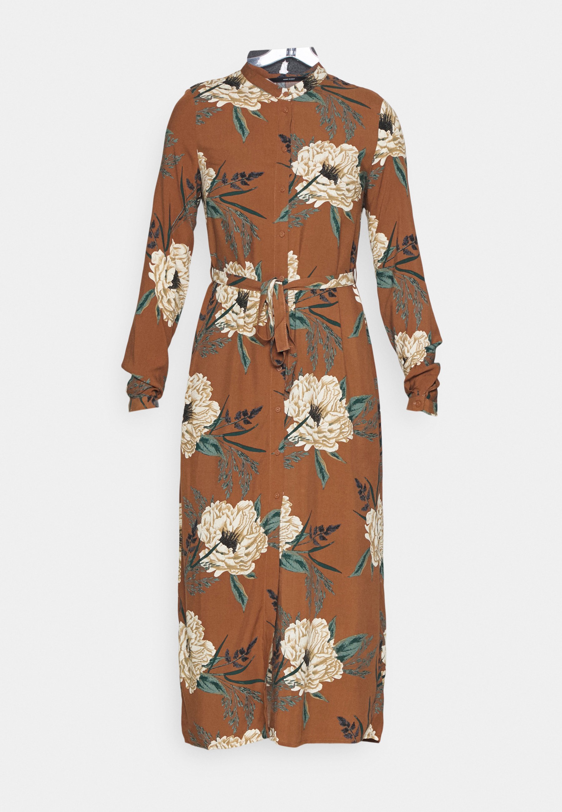 Vero Moda VMEASY LONG DRESS - Blousejurk - cognac - Zalando.nl