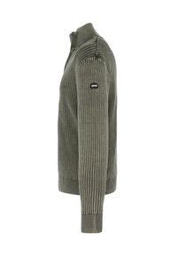 Schott TRUCKER - Strickpullover - kaki foncé
