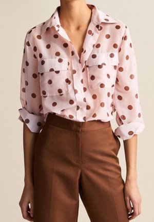 Button-down blouse - neon pink