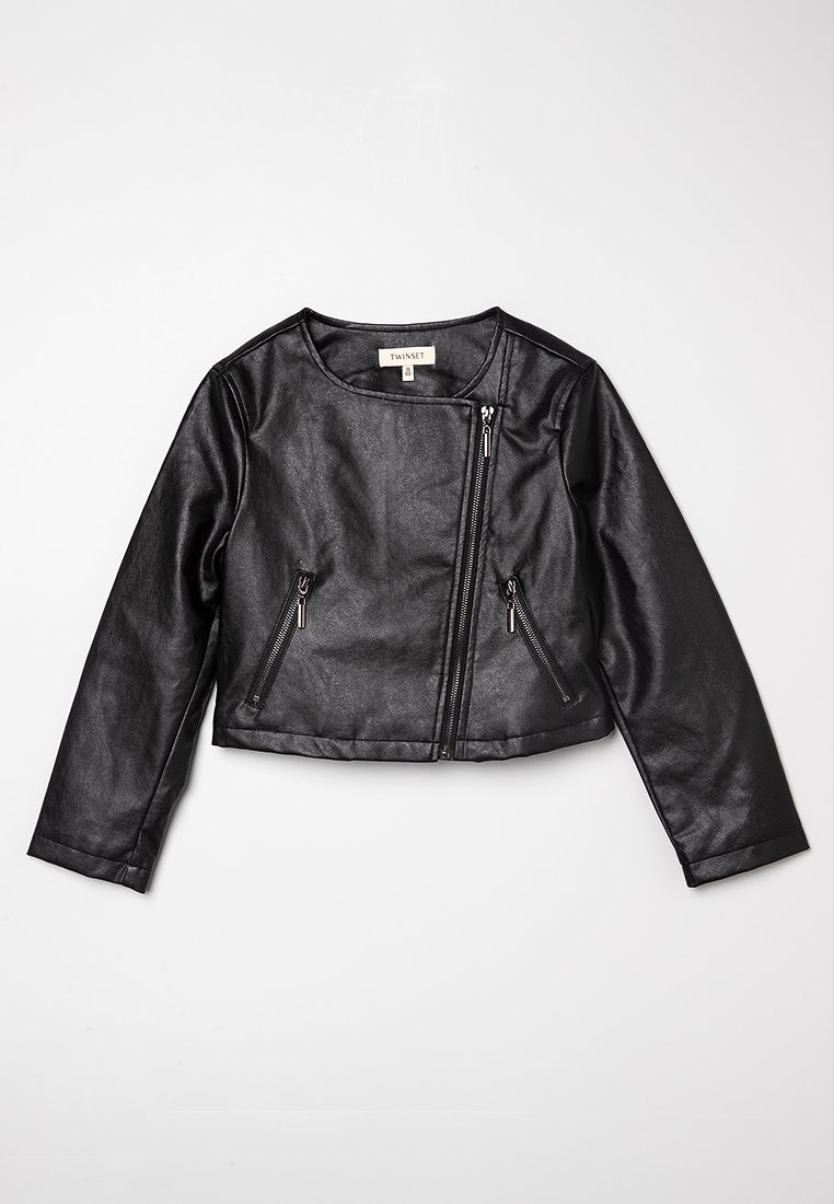 TWINSET Giacca in similpelle nero