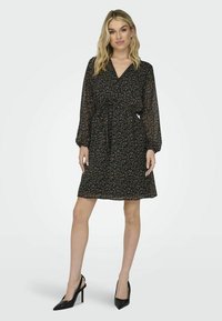 ONLY ONLCERA 3/4 SHORT WVN - Marškininė suknelė - black