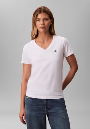 Calvin Klein Jeans ARCHIVE TEE - Lihtne T-särk - brilliant white