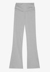 FLARED HIGH RISE LEGGINGS WITH SIDE RUCHING - Leggings - mottled light grey