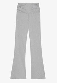FLARED HIGH RISE LEGGINGS WITH SIDE RUCHING - Tights - mottled light grey
