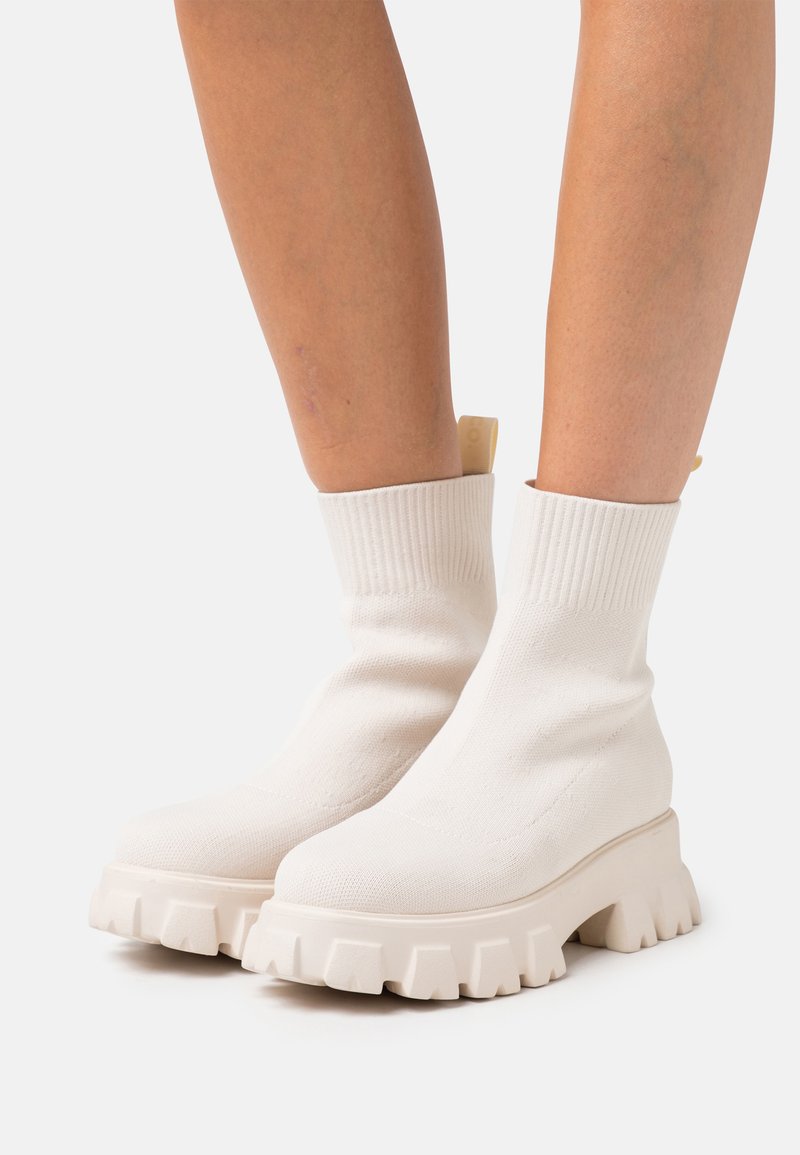 Bianco BIAPRIMA SOCK BOOT Platform ankle boots beige Zalando.ie