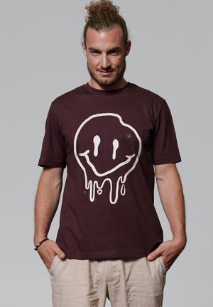 watapparel SMILEY - T-shirt print - red brown