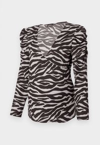 OLMADA WRAP - Maglietta a manica lunga - sandshell/black