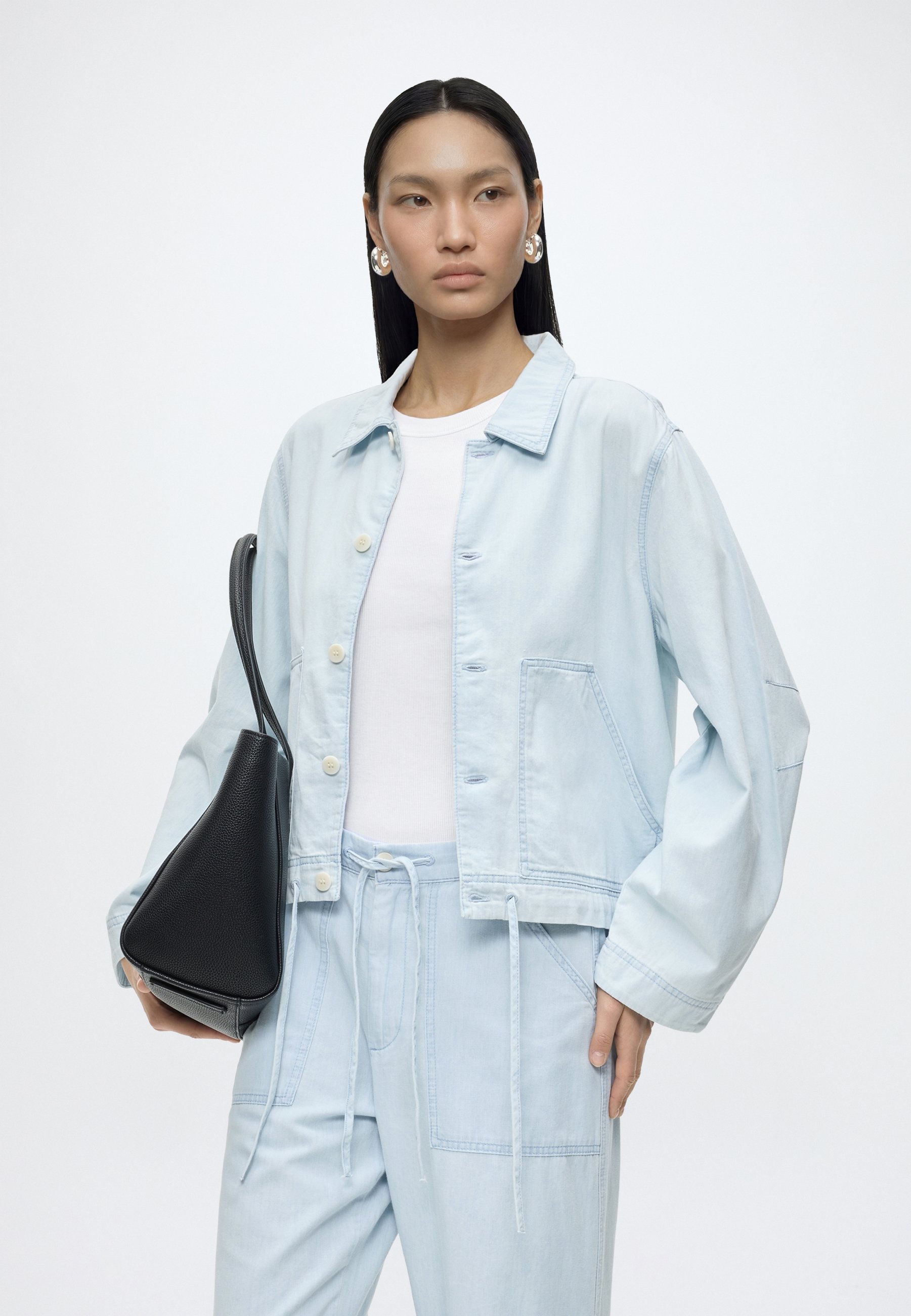 Mads Nørgaard AIR DENIM CAMMIE JACKET - Denim jacket - sunbleached