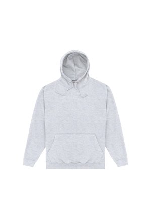 Hellgrauer Sweatshirt mit Kapuze, Kordelzügen und einer Fronttasche; mit gerippten Bündchen und Saum für eine enge Passform.