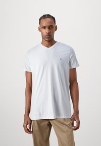 AllSaints TONIC V-NECK - Jednoduché tričko - optic white