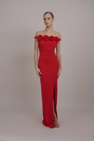 WAL G. ALLY FLOWER MAXI - Cocktailkjole - red