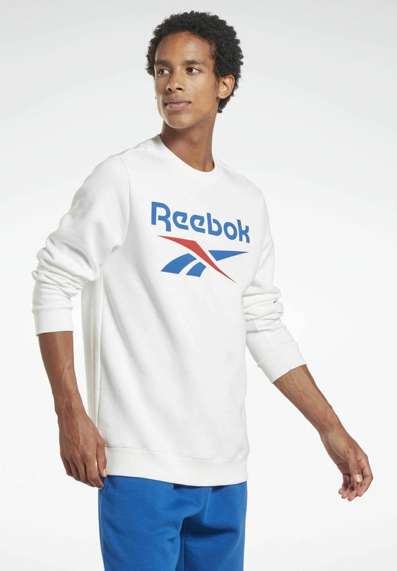 Reebok STACKED LOGO Fleece jumper white Zalando.de