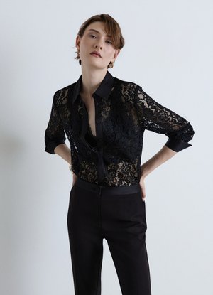 Calliope, CAMICIA PIZZO - Camicia - ultrablack