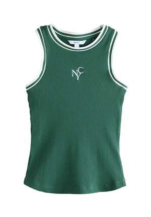 Next REGULAR FIT - RACER TANK SLEEVELESS - Top - green white