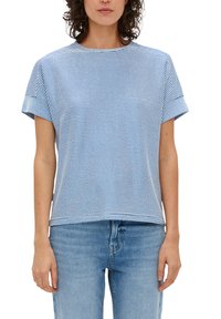 s.Oliver GESTREIFTES  - T-shirt print - royalblau