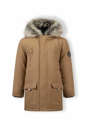 HOODED WITH FAUX FUR - Parkatakki - tan