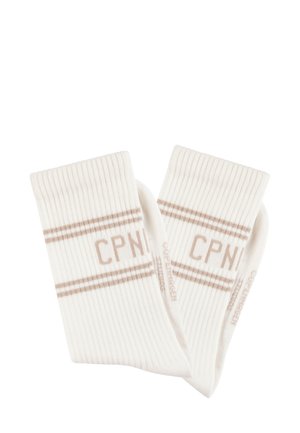 BIG LOGO 2PACK - Socken - off white mit taupe