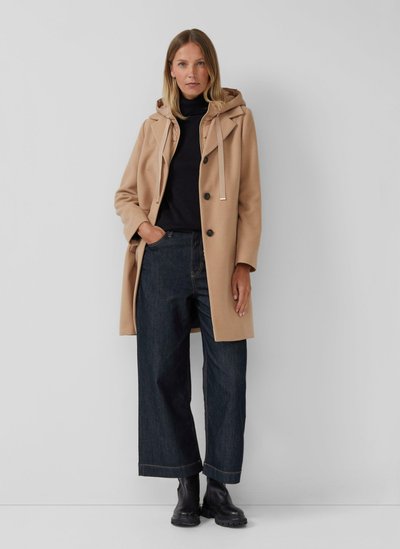 IKKS WITH REMOVABLE HOOD COLLAR Manteau classique camel
