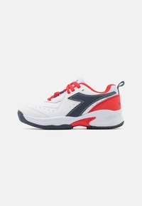 Diadora - CHALLENGE 5 JR UNISEX - All court tennisskor - white/blue corsair/fiery red Miniatyrbild 1