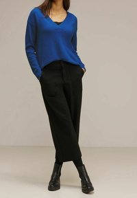 Street One Svetr - mottled dark blue