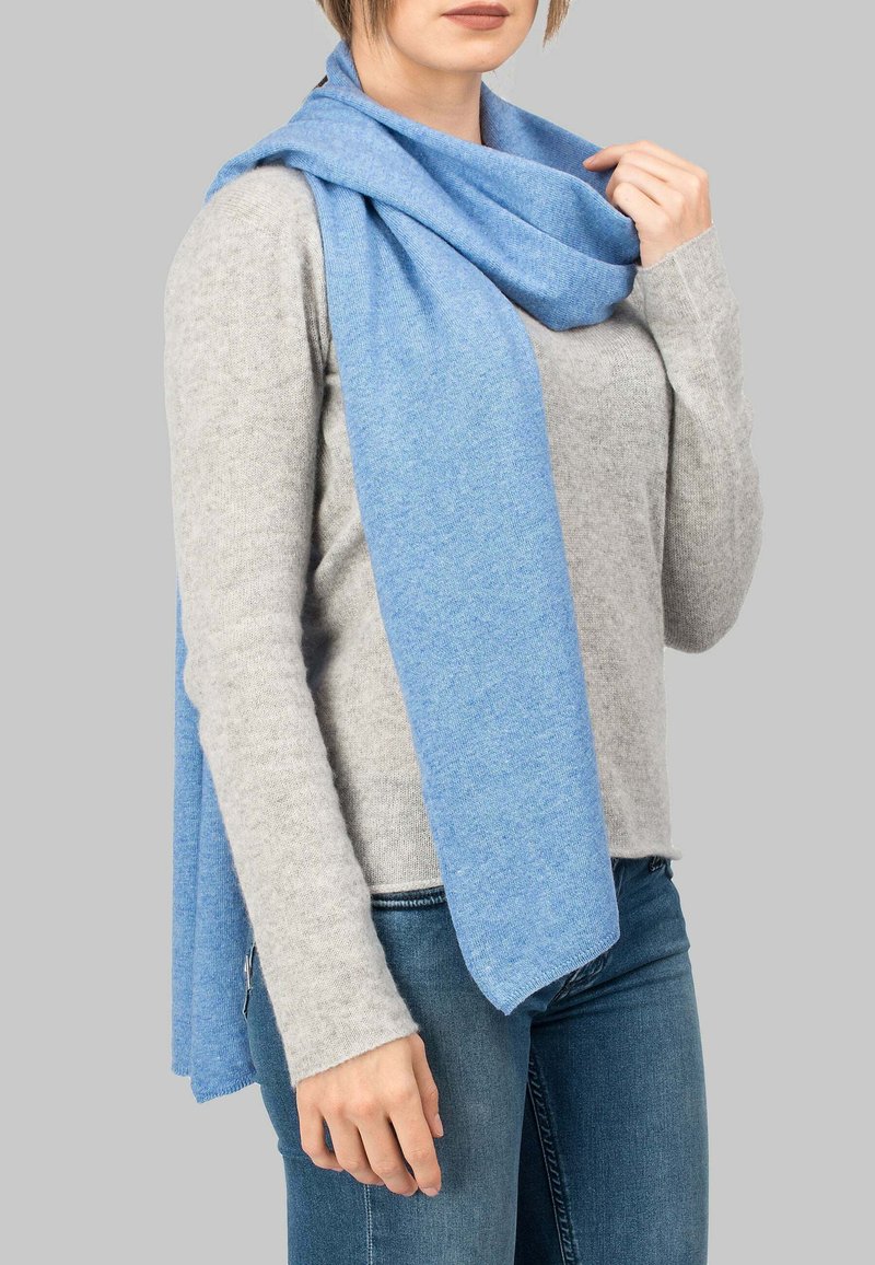 HOLLIDAY &amp; BROWN SCIARPA CASHMERE DARK BLUE SCARF VINTAGE MADE IN ENGLAND