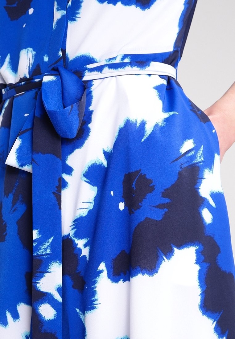 banana republic blue floral maxi dress REMY CHEVRON KNITTED MAXI DRESS IN BLUE – Murci main image 1