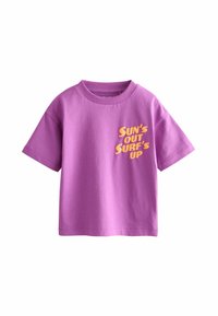 Next SIMPLE SHORT SLEEVE - T-shirts print - magenta pink slogan
