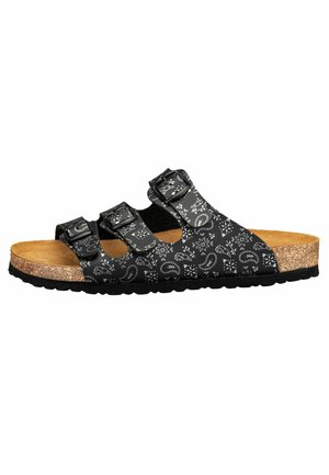 LICO Mules - schwarz silber