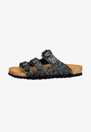 LICO Mules - schwarz silber