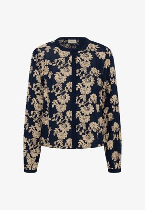 Cream, CRRUBY - Blouse - navy w oatmeal flower