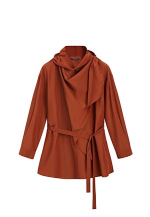 Massimo Dutti, FLOWING BLOUSE WITH TIE DETAIL - Skjortebluser - red