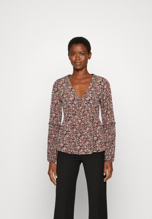 JAC JOSSA FLORAL LONG SLEEVE BLOUSE - Camisola de manga comprida - black