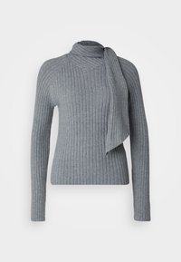 VMZOEY WRAP NECK PULLOVER  - Pullover - medium grey melange