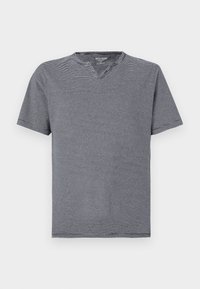 JJESPLIT NECK STRIPE TEE - Majica kratkih rukava s printom - sky captain