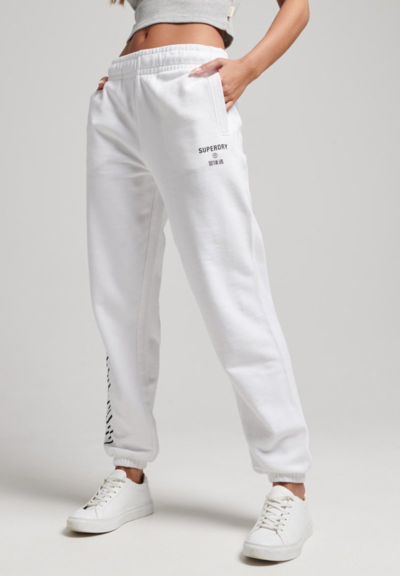 Superdry CORE Tracksuit bottoms optic/white denim Zalando.ie