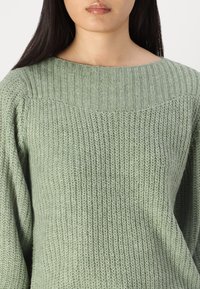 ONLY ONLFILIZ BOAT NECK - Strickpullover - hedge green