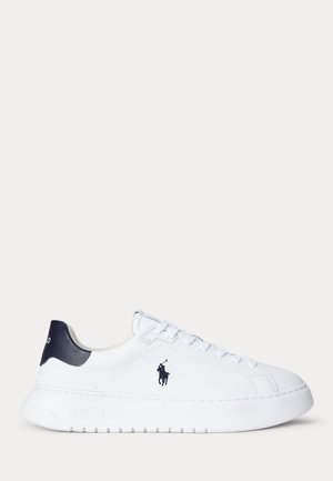 Polo Ralph Lauren, RLITE COURT TUMBLED LEATHER SNEAKER - Tossud - white/navy